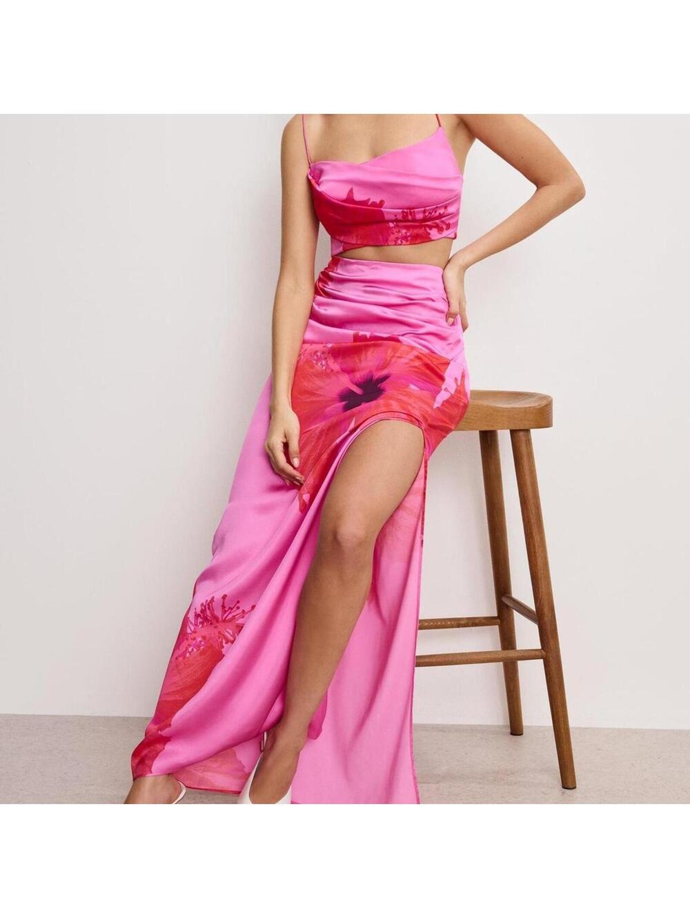 Satin Maxi Skirt